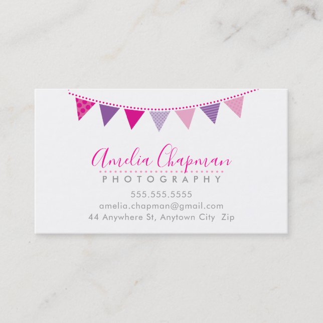 Cartão De Visita BRILHO BRILHANTE BUNDANDO bonito partido rosa púrp (Frente)