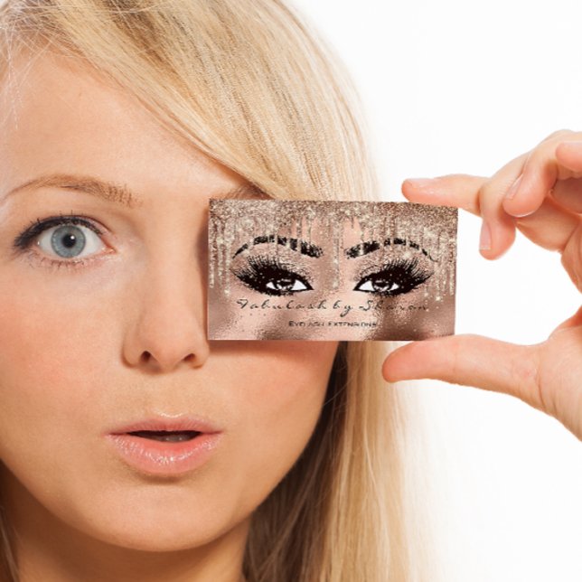 Cartão De Visita Brilho Brilhante com Lâmpadas de Sobremesa (Criador carregado)