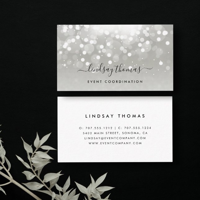 Cartão De Visita Brilho de Platina (Criador carregado)