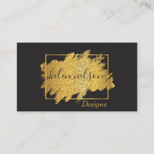 Cartão De Visita Brilho dourado elegante