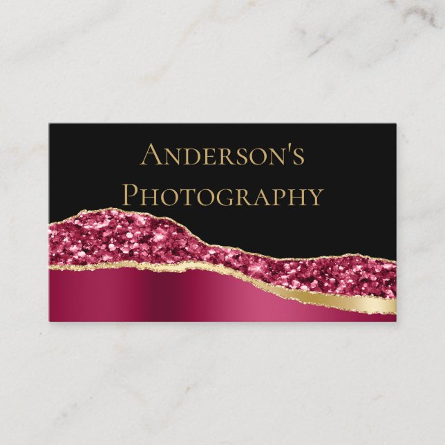 Cartão De Visita Brilho Dourado Elegante (Frente)