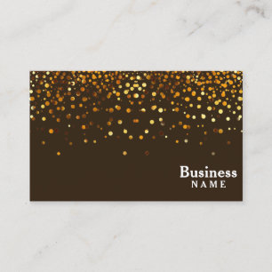 Cartão De Visita Brilho Dourado moderno elegante profissional