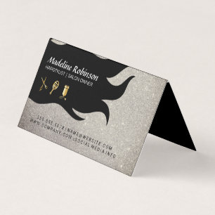 Cartão De Visita brilho  Kit de estilista de glamour  Cabelo e bele