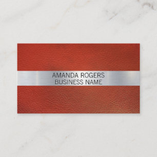 Cartão De Visita Brilho Metálico  Contexto do couro