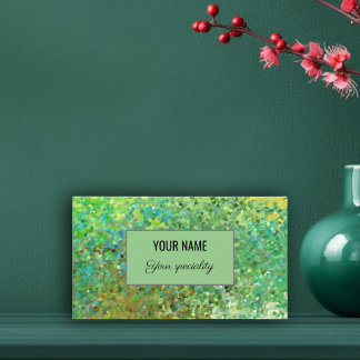Cartão De Visita Brilho verde elegante