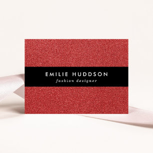 Cartão De Visita Brilho Vermelho, Sparkle, Fundo da Glitter