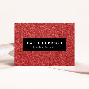 Cartão De Visita Brilho Vermelho, Sparkle, Fundo da Glitter