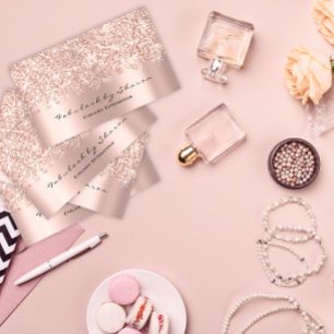 Cartão De Visita Brilho VIP do Blogger da beleza do evento do