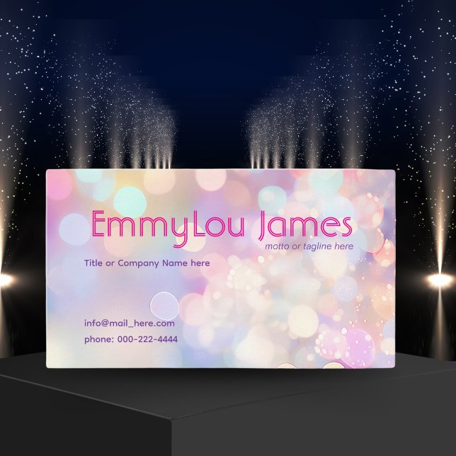 Cartão De Visita Brincadeira colorida da vida noturna (Criador carregado)