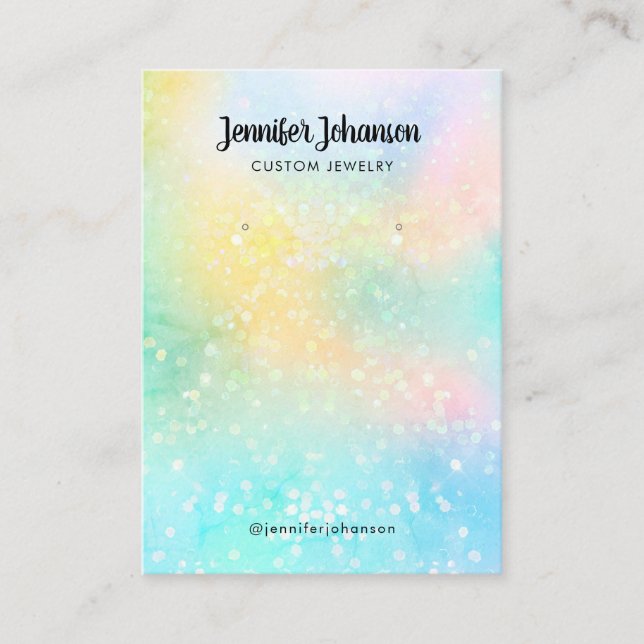 Cartão De Visita Brincadeiras de joias holográficas (Frente)