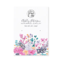 brinco de logotipo com coloração aquosa floral sec