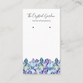 Cartão De Visita Brincos de Cristal de ametista Boho Espiritual Joi