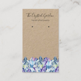 Cartão De Visita Brincos de Cristal de ametista Boho Espiritual Joi