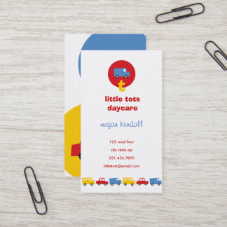 Cartão De Visita Brinquedos Brincadeiras Crianças de Transporte na