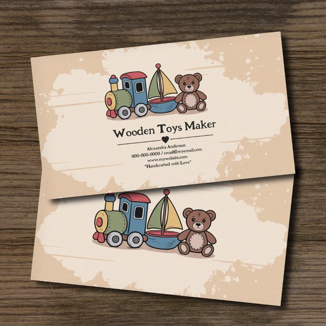 Cartão De Visita Brinquedos de madeira (Wooden Toys Business Card)
