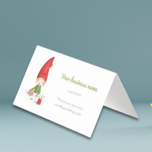Cartão De Visita Brinquedos de Natal de Elfo Fofos