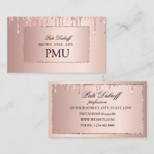 Cartão De Visita Brocas PMU Microblading Henna Salon