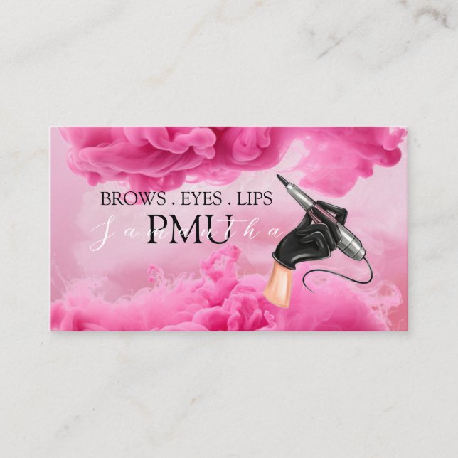 Cartão De Visita Brocas PMU Microblading Henna Salon (Frente)