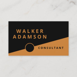 Cartão De Visita Bronze mínimo moderno e preto