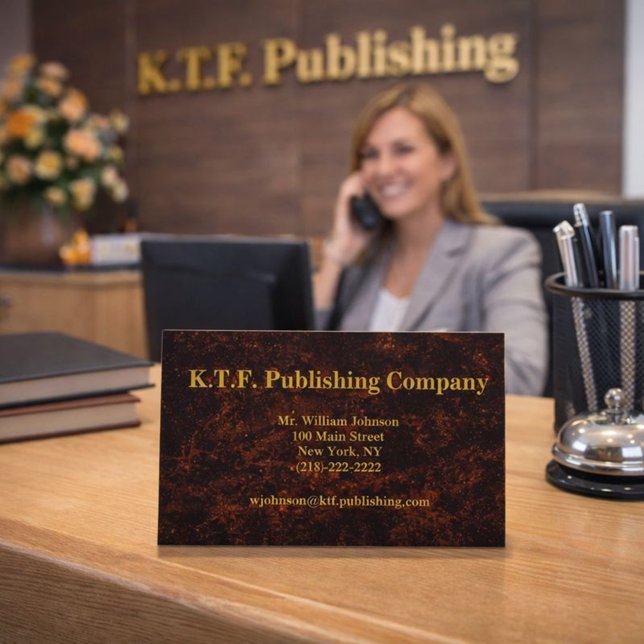 Cartão De Visita Bronze profissional (Criador carregado)