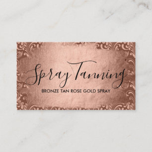 Cartão De Visita Bronze Rose Gold Redemoinho Spray Tan