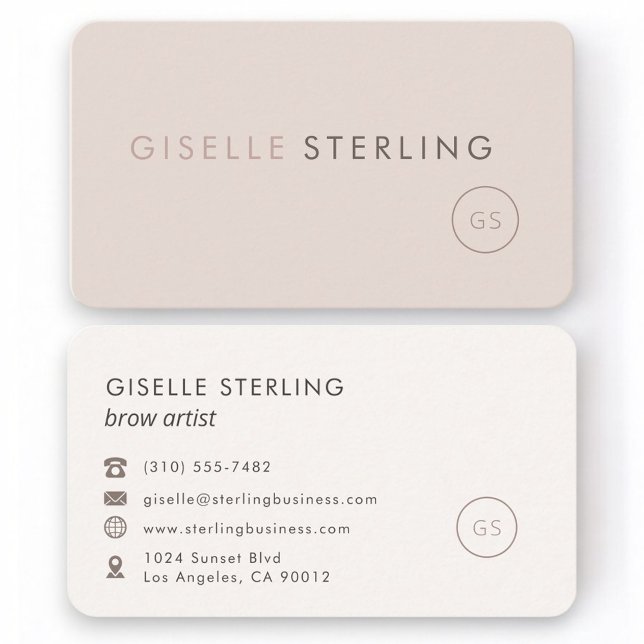 Cartão De Visita Brow Artist Feminine Professional (Criador carregado)