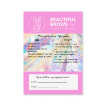 Brow Microblagem Após Cuidados Cristais Holográfic