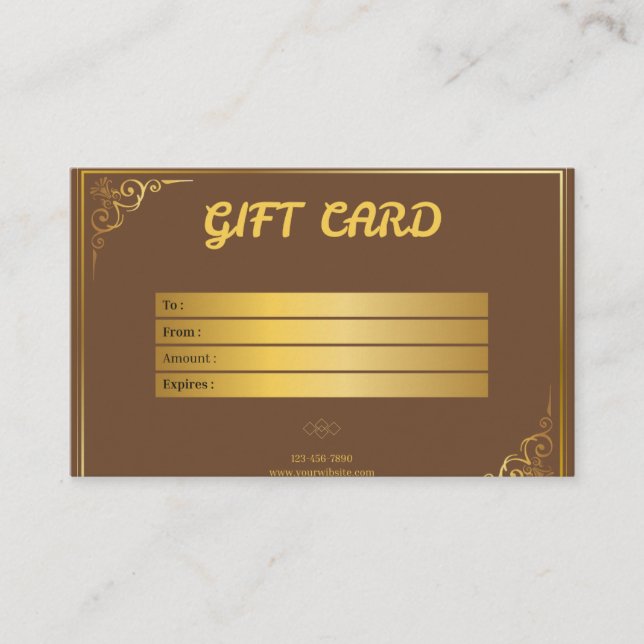 Cartão De Visita brown (Frente)