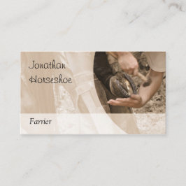 Cartão De Visita Brown matizou a foto de um funcionamento do
