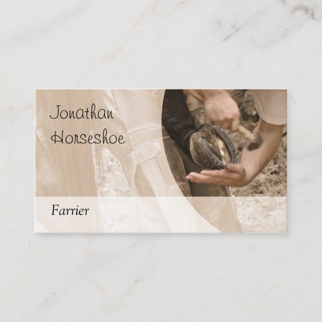 Cartão De Visita Brown matizou a foto de um funcionamento do (Frente)