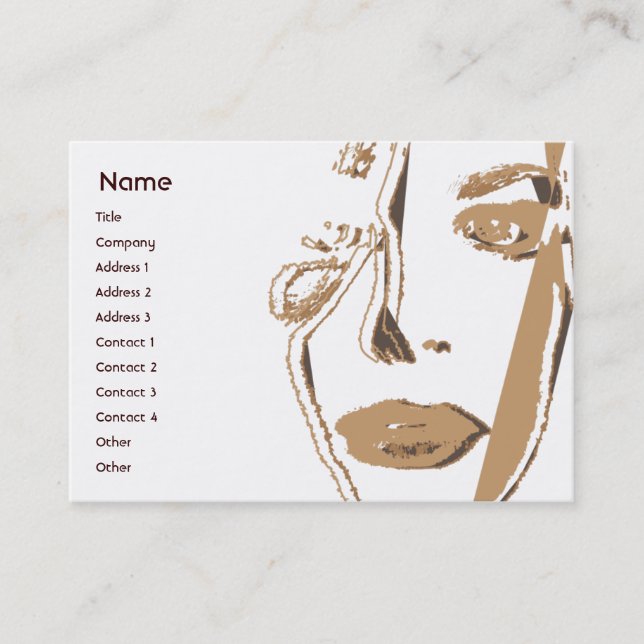 Cartão De Visita Brown que pensa - carnudo (Frente)