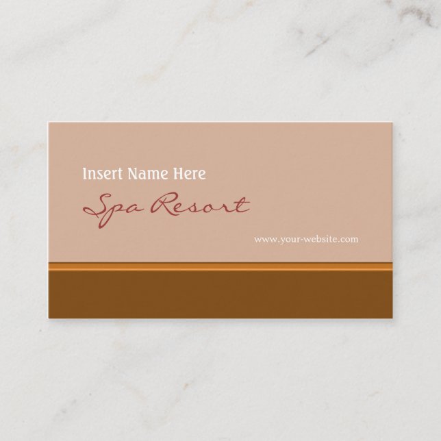 Cartão De Visita Brown retro (Frente)