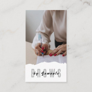 Cartão De Visita Brows Aftercare PMU Microblading Henna Salon Busin