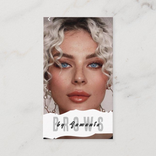 Cartão De Visita Brows Aftercare PMU Microblading Henna Salon Busin (Frente)