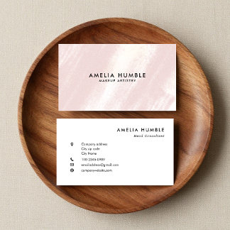 Cartão De Visita Brush Stroke Texture Modern Business card template