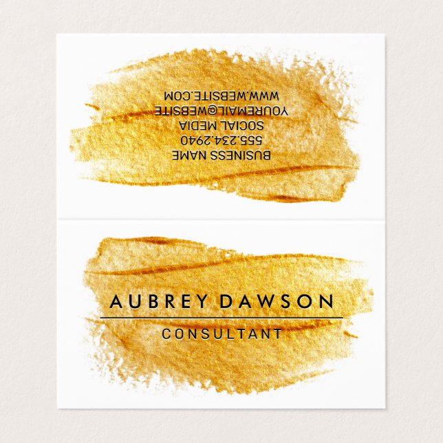 Cartão De Visita Bruto Artístico (Exterior Desdobrado)