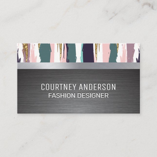 Cartão De Visita Bruto metálico | Brutos Artísticos (Frente)