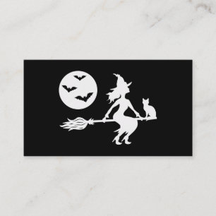 Cartão De Visita Bruxa de Halloween Obrigado pelo Pedido de Pequena