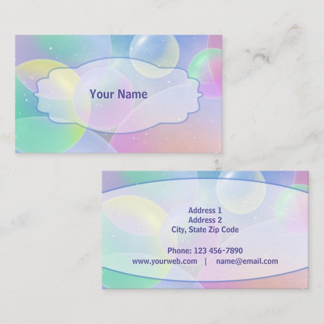 Cartão De Visita Bubble - Business Cards (Frente/Verso)