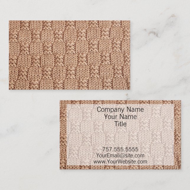 Cartão De Visita Bubble Knit Stitch Patterch de Shirley Taylor (Frente/Verso)