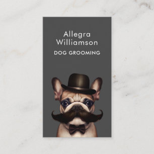 Cartão De Visita Buldogue Francês Personalizado Cão-Groomer Pet Sit