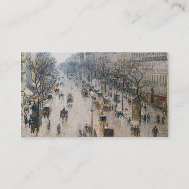 Cartão De Visita Bulevar Montmartre - Paris - Camille Pissarro (Frente)