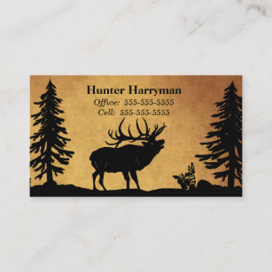Cartão De Visita Bull Elk Hunter Outfitters Professional