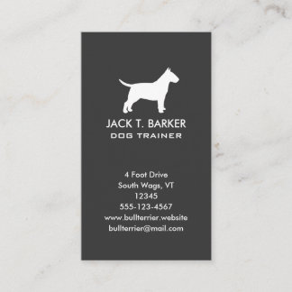 Cartão De Visita Bull Terrier Silhouette