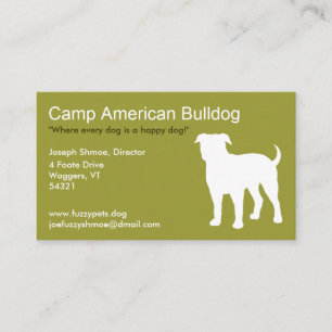 Cartão De Visita Bulldog Americano