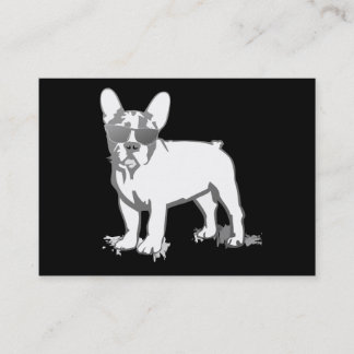 Cartão De Visita Bulldog francês preto Super