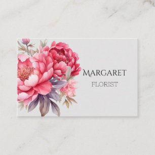 Cartão De Visita buquê de aquarela para desenho de flores