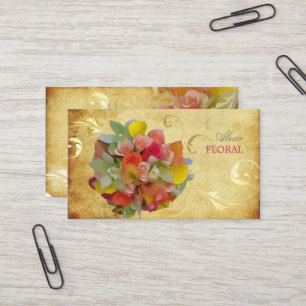 Cartão De Visita Buquê de Brida PixDezines, floristas/colheita