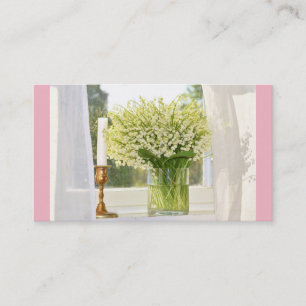 Cartão De Visita Buquê de lírios de flores de primavera do vale