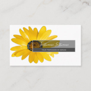 Cartão De Visita Buquê elegante florescente de flor amarela
